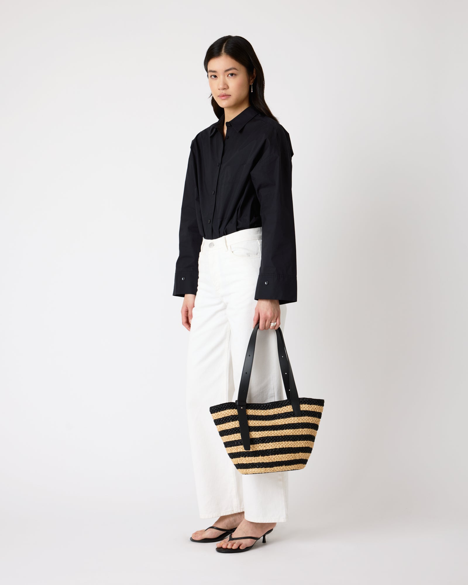 The Bianca Raffia Bag Small in Multi | LIÉ STUDIO