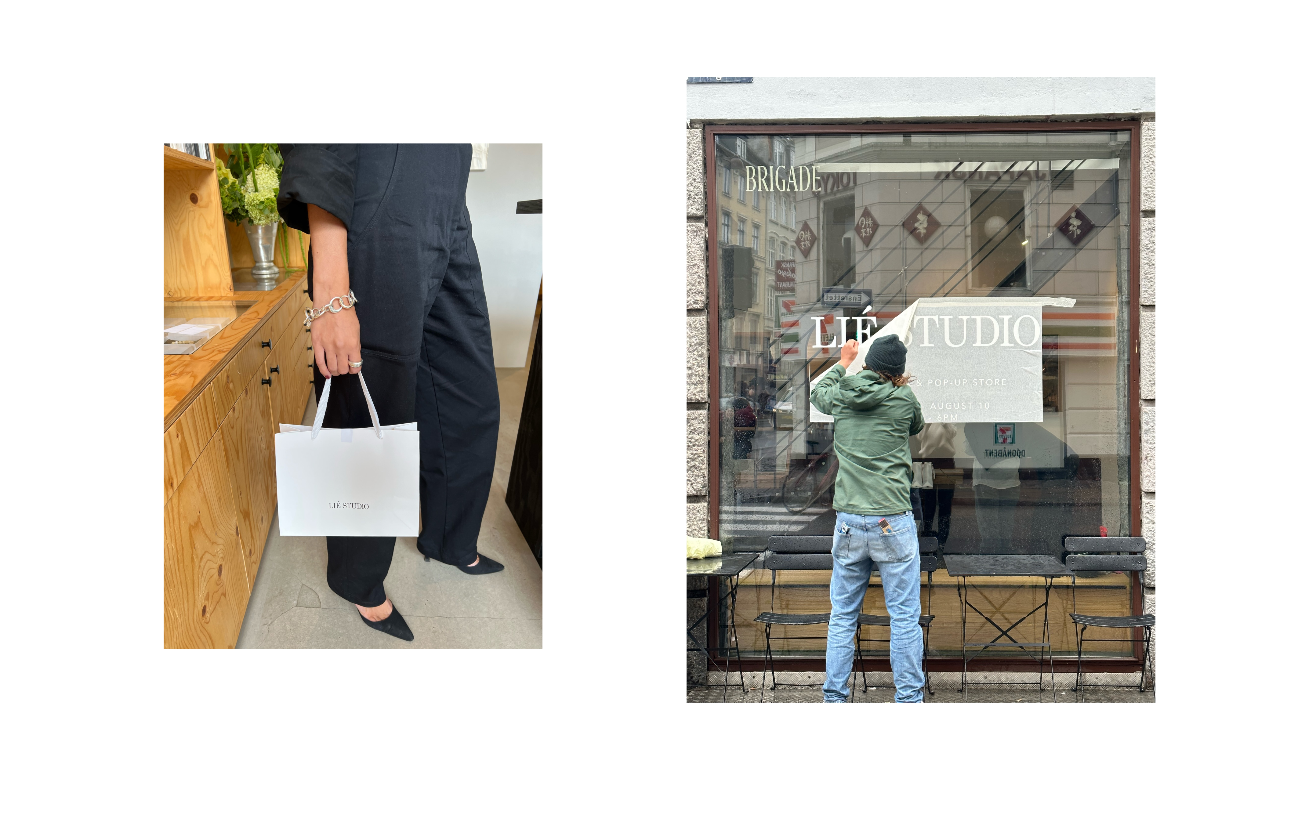 The LIÉ STUDIO shopping bag was exclusively available at the pop-up store 